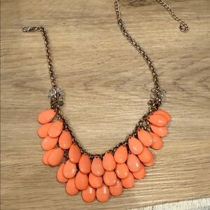 Elegant Orange Teardrop Necklace